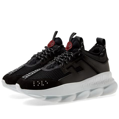 black versace chain reactions|versace black chain reaction sneakers.